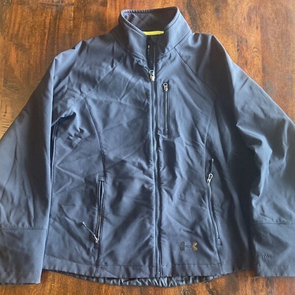 Womens Under Armour Storm Proof Lined Rain Jacket Black Style#1232001 Size Large - Picture 1 of 9
